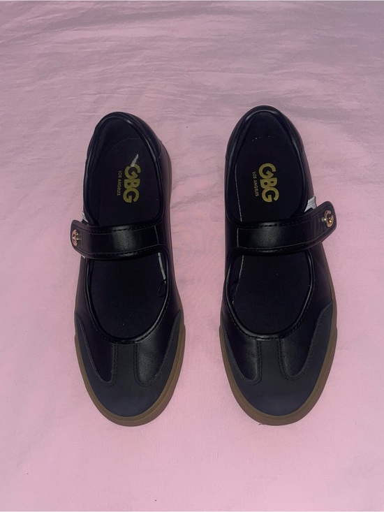 GBG Los Angeles Shoes - Black Mary Jane Sneaker Flats